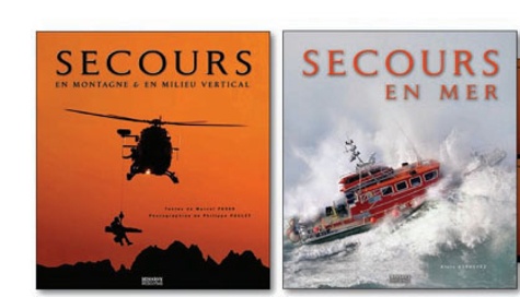 Marcel Pérès et Philippe Poulet - SOS - 2 volumes : Secours en mer ; Secours en montagne.