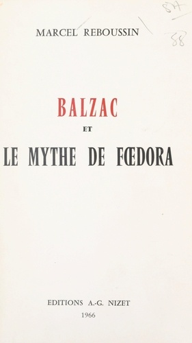 Balzac et le mythe de Fœdora