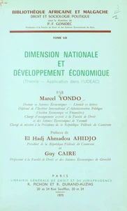 Dimension nationale et développement économique
