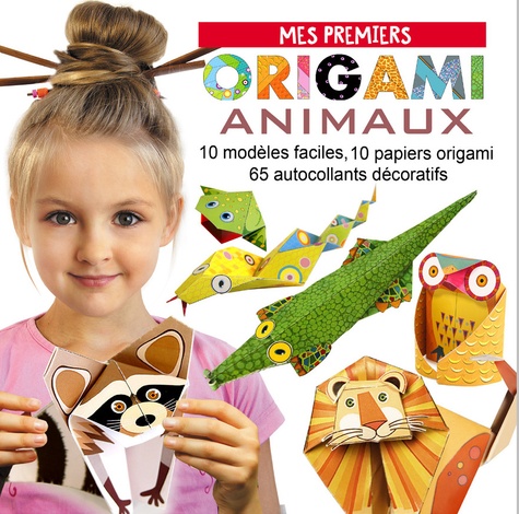 Marcelina Grabowska-Piatek - Mes premiers origamis Animaux - 10 modèles d'animaux faciles à réaliser, 10 papiers de couleur, 122 autocollants.