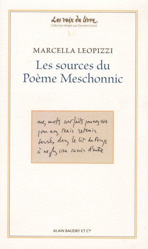 Marcella Leopizzi - Les sources du poème Meschonnic.