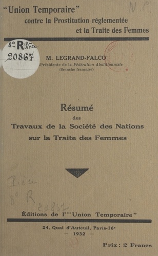 Résumé des travaux de la Société des nations sur la traite des femmes