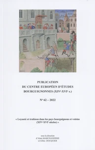 Loyauté et trahison dans les pays bourguignons et voisins (XIVe-XVIe siècles)