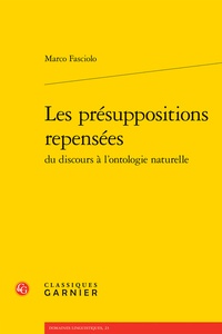 Marco Fasciolo - Les présuppositions repensées du discours à l'ontologie naturelle.