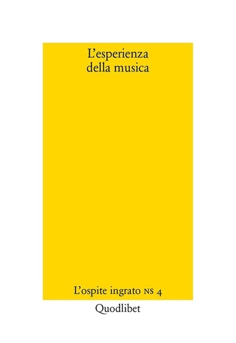 Marco Gatto et Luca Lenzini - L’esperienza della musica - L’ospite ingrato Nuova serie 4.