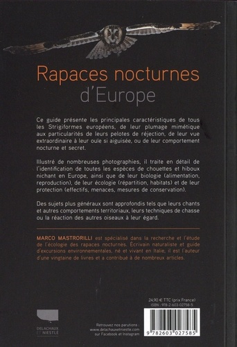 Rapaces nocturnes d'Europe. Identification - Biologie - Ecologie