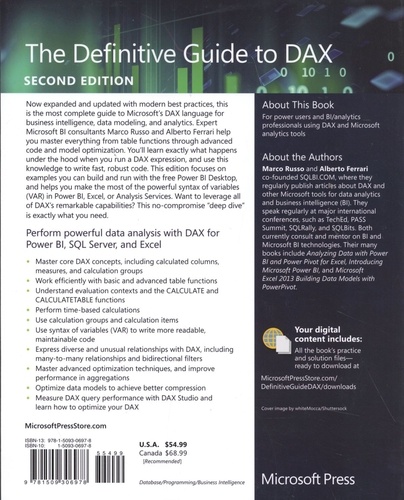The Definitive Guide to DAX. Business intelligence with Microsoft Power BI, SQL Server Analysis Services, and Excel 2nd edition