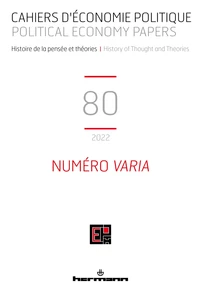 Cahiers d'économie politique N° 80, 2022