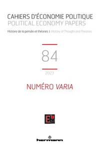 Cahiers d'économie politique N° 84