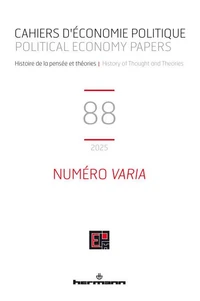 Cahiers d'économie politique N° 88