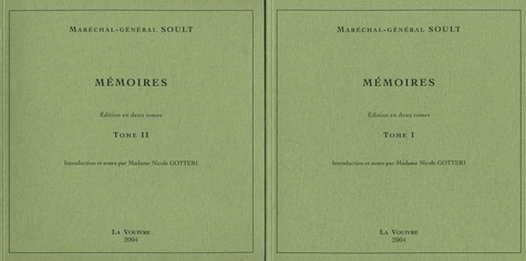  Maréchal Soult - Mémoires - 2 tomes.