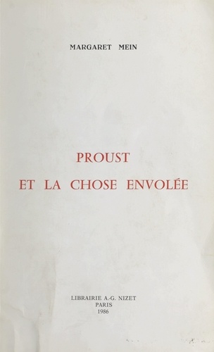 Proust et la chose envolée