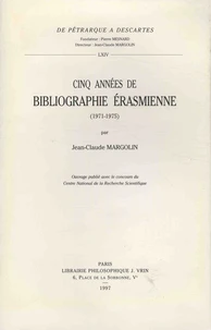 Cinq années de bibliographie érasmienne (1971-1975)
