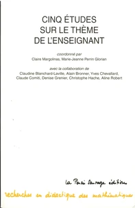 Cinq études sur le thème de l'enseignant