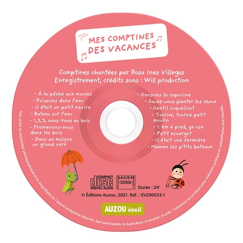 Mes comptines des vacances  avec 1 CD audio