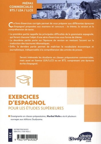 Exercices d’espagnol pour les études supérieures 5e édition
