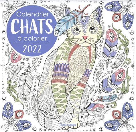 Calendrier Chats à colorier  Edition 2022