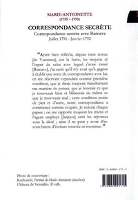 Correspondance volume 3 : correspondance secrête avec Barnave : juillet 1791-1792