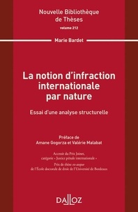 Marie Bardet - La notion d'infraction internationale par nature.