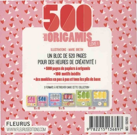 500 mini origamis love !. Des modèles et tous les plis de base