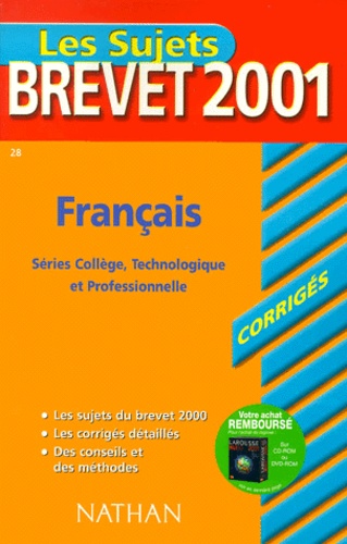 Marie Calone - Francais Brevet. Corriges 2001.