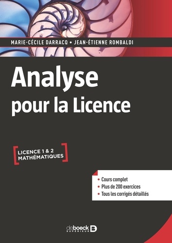 Marie-Cécile Darracq et Jean-Etienne Rombaldi - Analyse pour la licence.