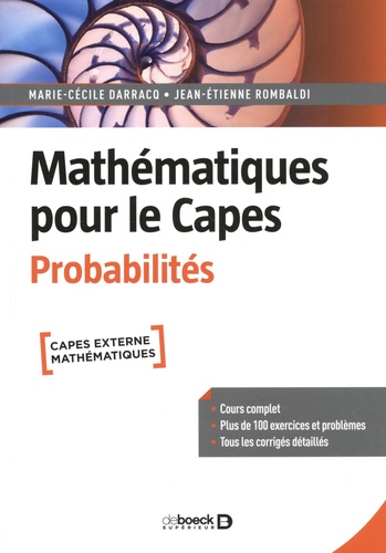 Mathématiques pour le Capes. Probabilités