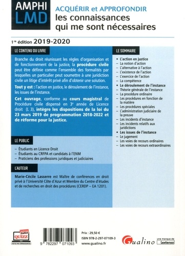 Cours de procédure civile  Edition 2019-2020