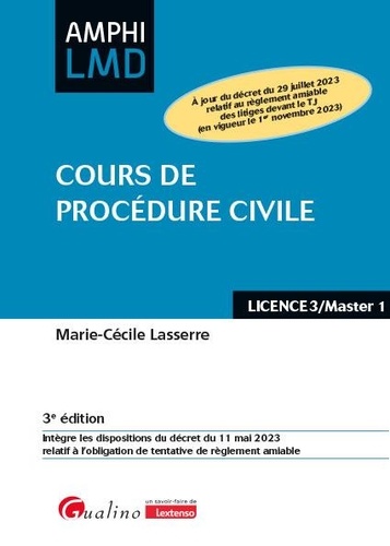 Cours de procédure civile 3e édition