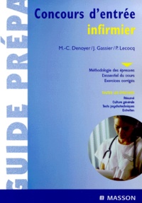 Marie-Christine Denoyer et Pierre Lecocq - Concours d'entrée infirmier.