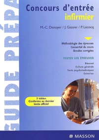 Marie-Christine Denoyer et Pierre Lecocq - Concours d'entrée infirmier.