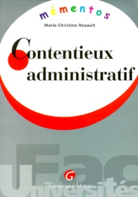 Marie-Christine Rouault - Contentieux Administratif.