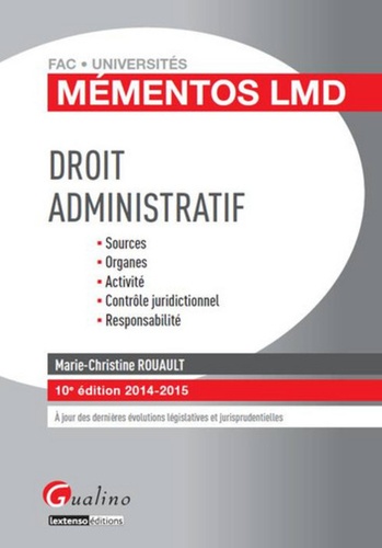 Marie-Christine Rouault - Droit administratif 2014-2015.