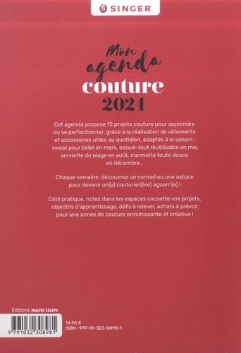 Mon agenda couture  Edition 2024