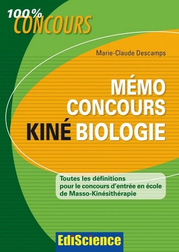Marie-Claude Descamps - Mémo Concours Kiné Biologie - Toutes les définitions.