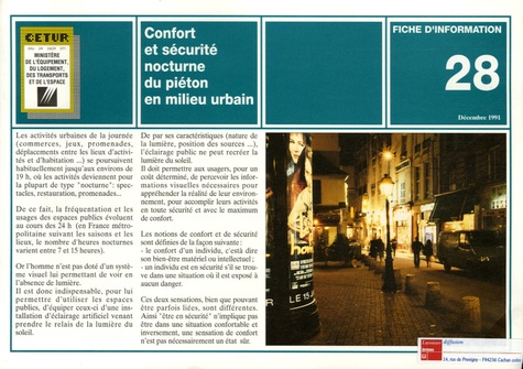 Marie-Claude Montel - Confort et sécurité nocturne du piéton en milieu urbain.