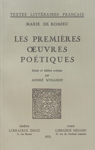 Marie de Romieu - Les premières oeuvres poétiques.