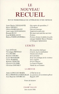 Marie Dedieu et  Collectif - Le Nouveau Recueil N°47 Juin-Aout 1998 : L'Exces.