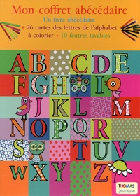 Marie Delhoste et Virginie Graire - Mon coffret abécédaire - Un livre abécédaire + 26 cartes des lettres de l'alphabet à colorier + 10 feutres lavables.