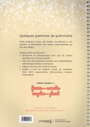 Féminin-masculin / singulier-pluriel. Quelques grammes de grammaire