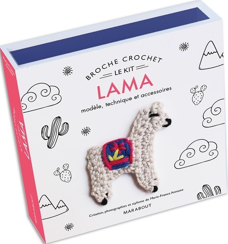 Broche crochet lama. Modèle, technique et accessoire