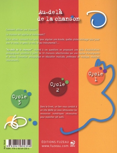 Au-delà de la chanson. Cycles 1, 2, 3