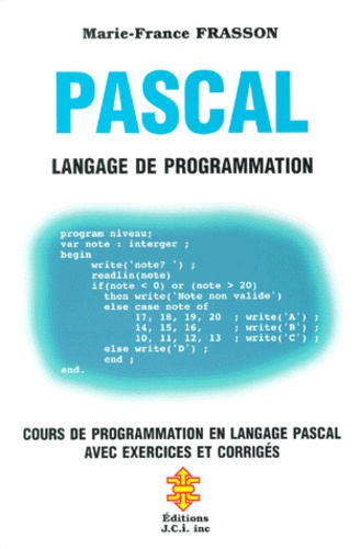 Marie-France Frasson - Pascal. Langage De Programmation.