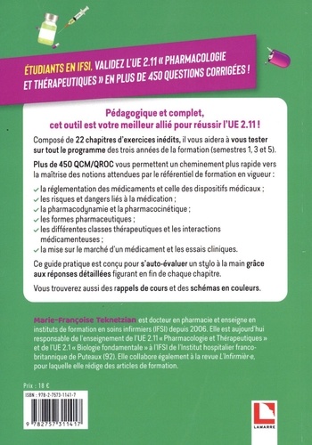 Testez-vous en pharmacologie. Et validez votre U.E 2.11 semestres 1, 3 et 5 3e édition