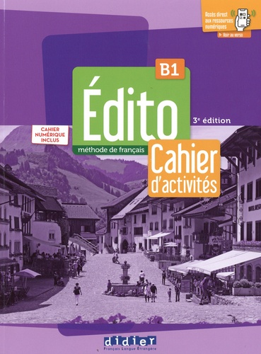 Edito B1. Cahier d'activités 3e édition