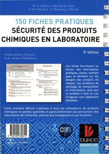 150 fiches pratiques de sécurité des produits chimiques au laboratoire 5e édition