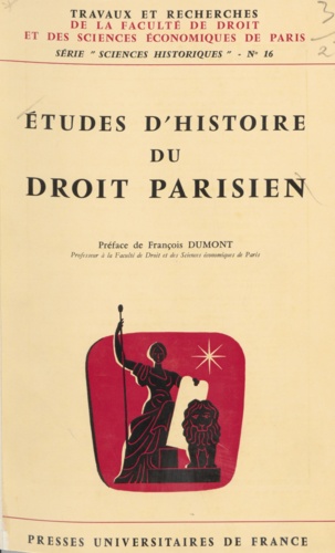 Études d'histoire du droit parisien