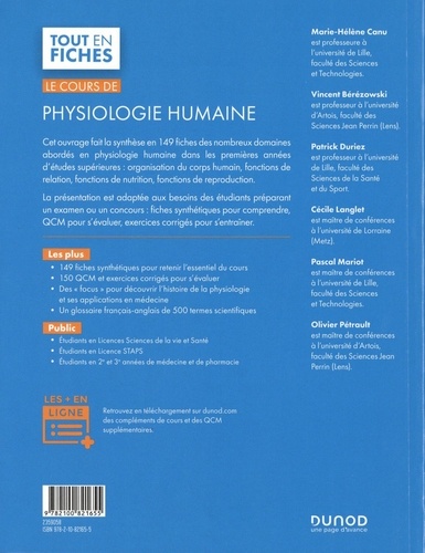 Physiologie humaine. Licence sciences de la vie, STAPS, santé 2e édition
