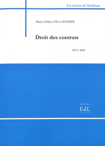 Marie-Hélène De Laender - Droit des contrats.