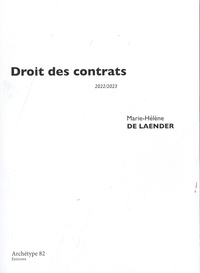 Marie-Hélène De Laender - Droit des contrats.